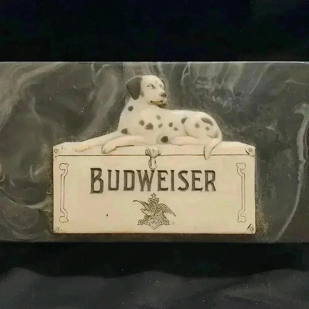 Impossible to find Incolay stone Budweiser Dalmatian box